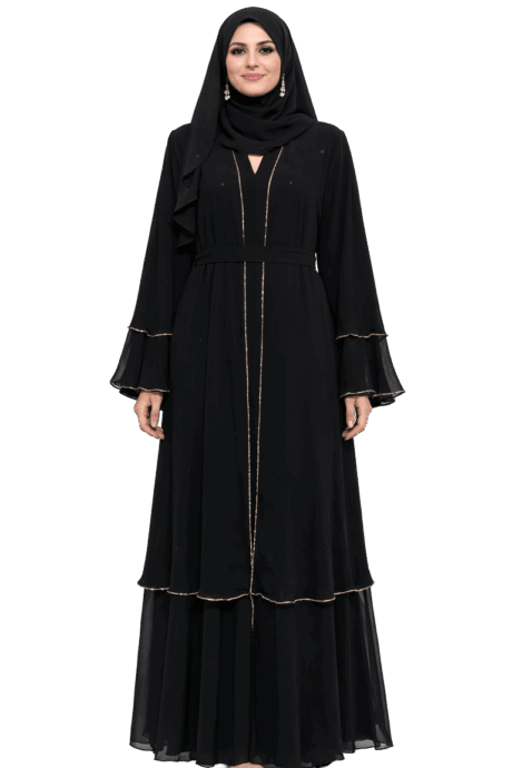 Beautiful A-lined buttoned Abaya