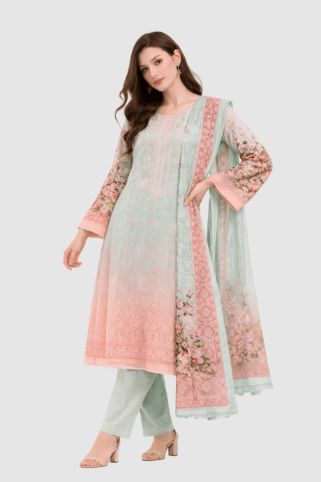 Pastel Salwar Kameez With Dupatta