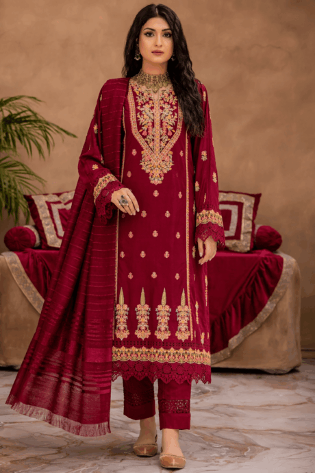 Elegant in Maroon and Golden