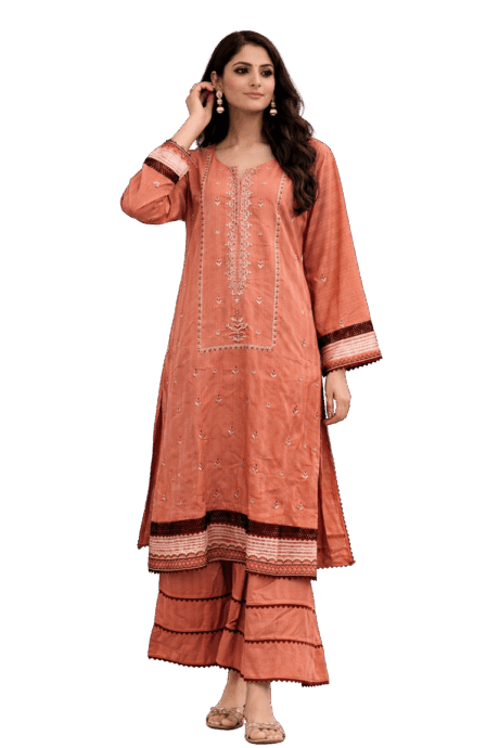 Traditional Indian Elegance in Peach