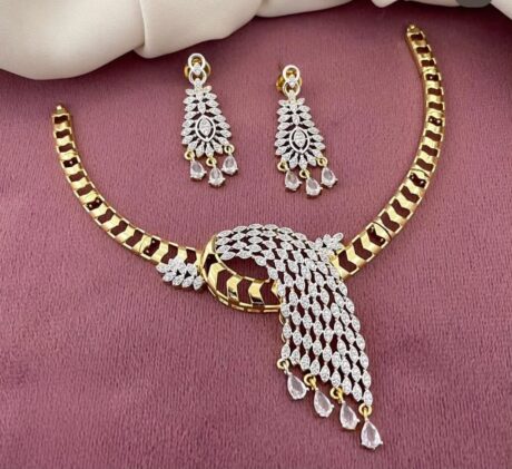 Premium AD Stone Necklace Set